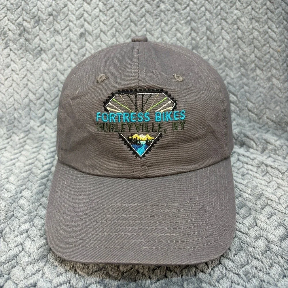 Outdoor Cap Fortress Bikes Hurleyville NY Gray Embroidered Dad Hat BCT-662